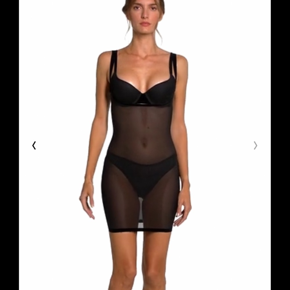 Wolford Black Sheer Shapewear Slip Dress